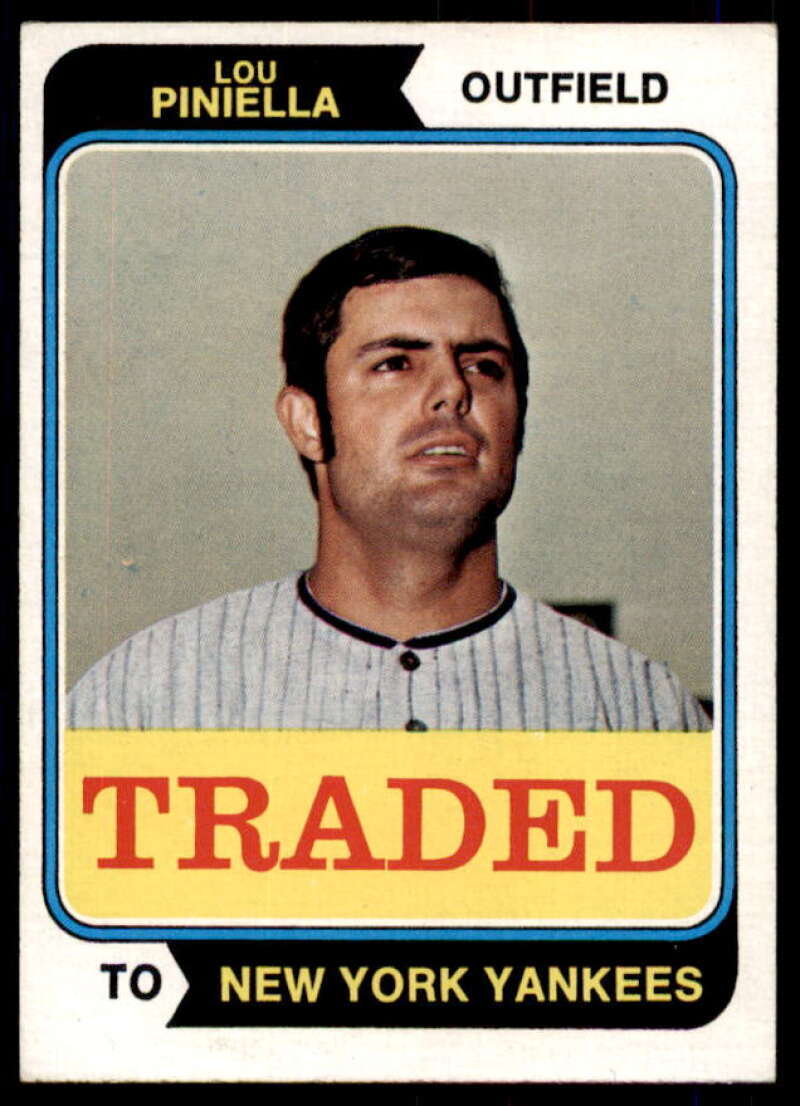 Lou Piniella Card 1974 Topps Traded #390T  Image 1