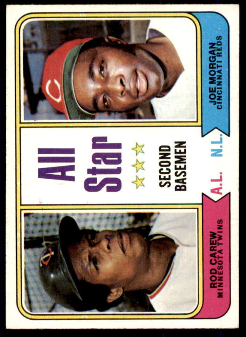 Rod Carew/Joe Morgan AS Card 1974 Topps #333  Image 1