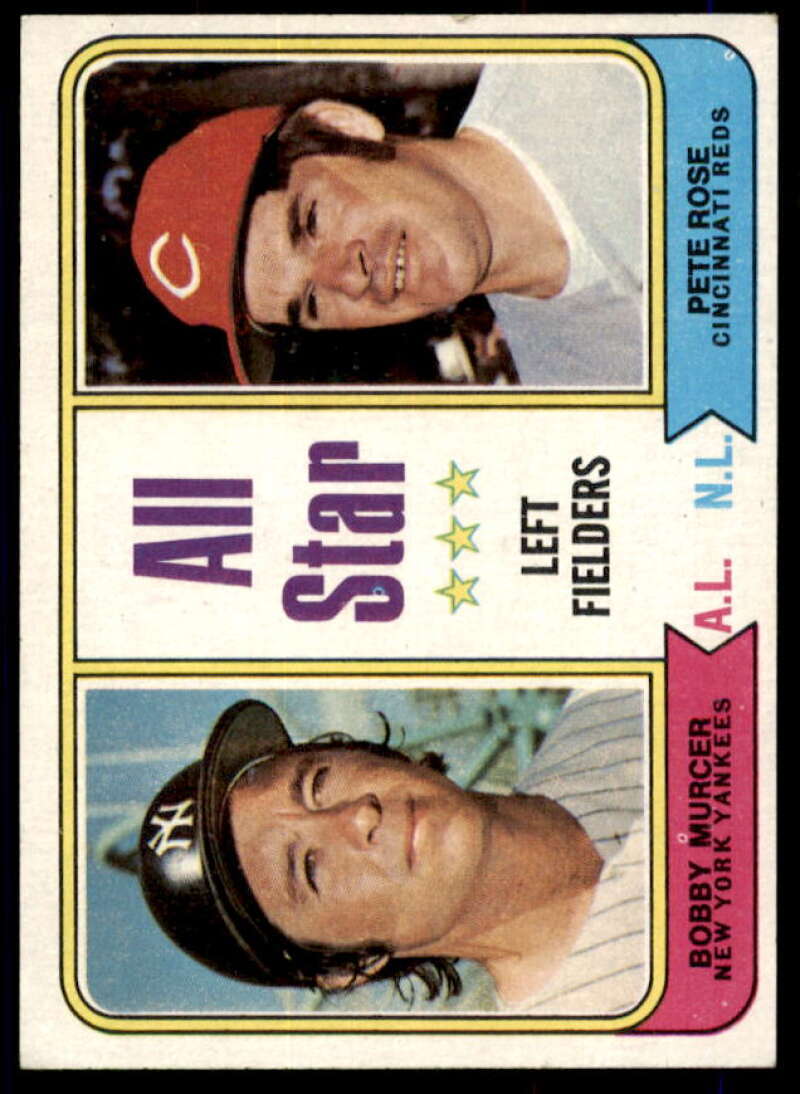 Bobby Murcer/Pete Rose AS Card 1974 Topps #336  Image 1