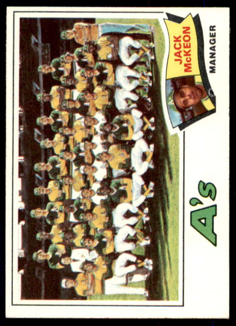 Oakland Athletics CL/Jack McKeon MG Card 1977 Topps #74  Image 1