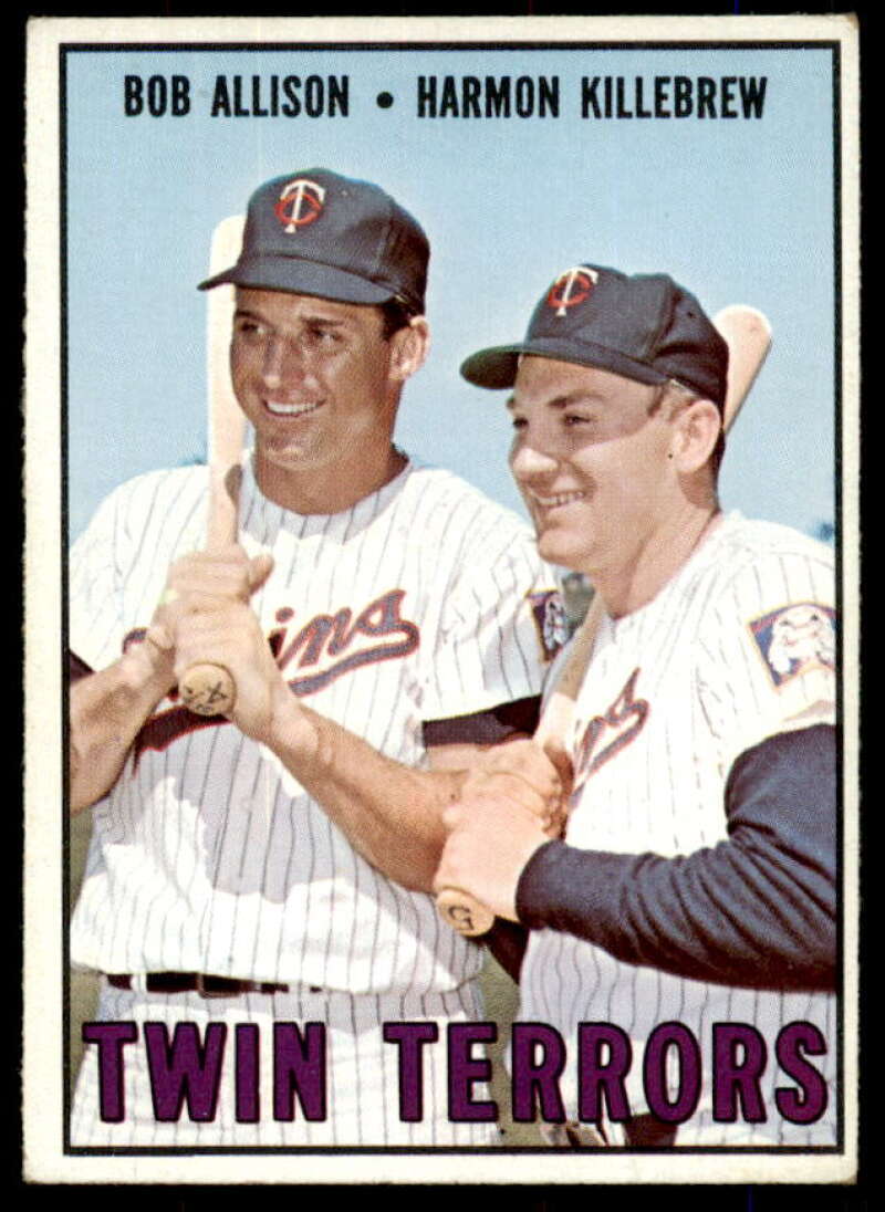 Twin Terrors/Bob Allison/Harmon Killebrew Card 1967 Topps #334  Image 1