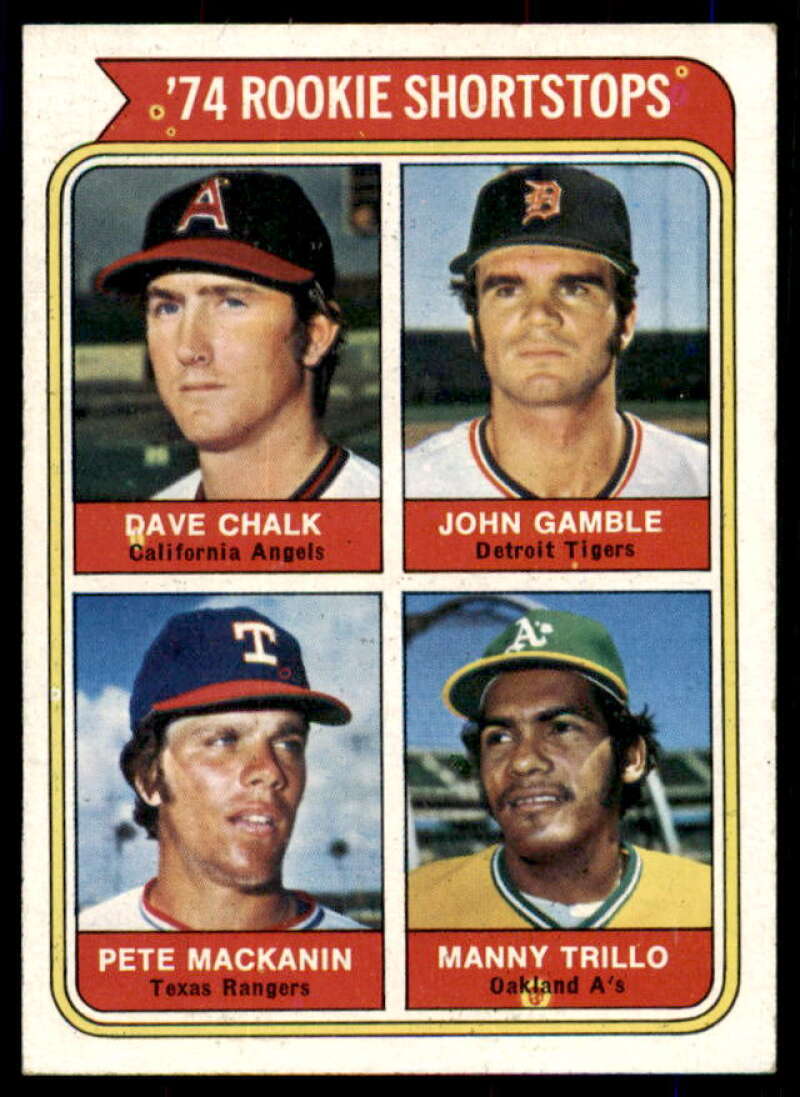 Rookie Infielders/Chalk RC/Gamble RC/MacKanin RC/Manny Trillo 1974 Topps #597  Image 1