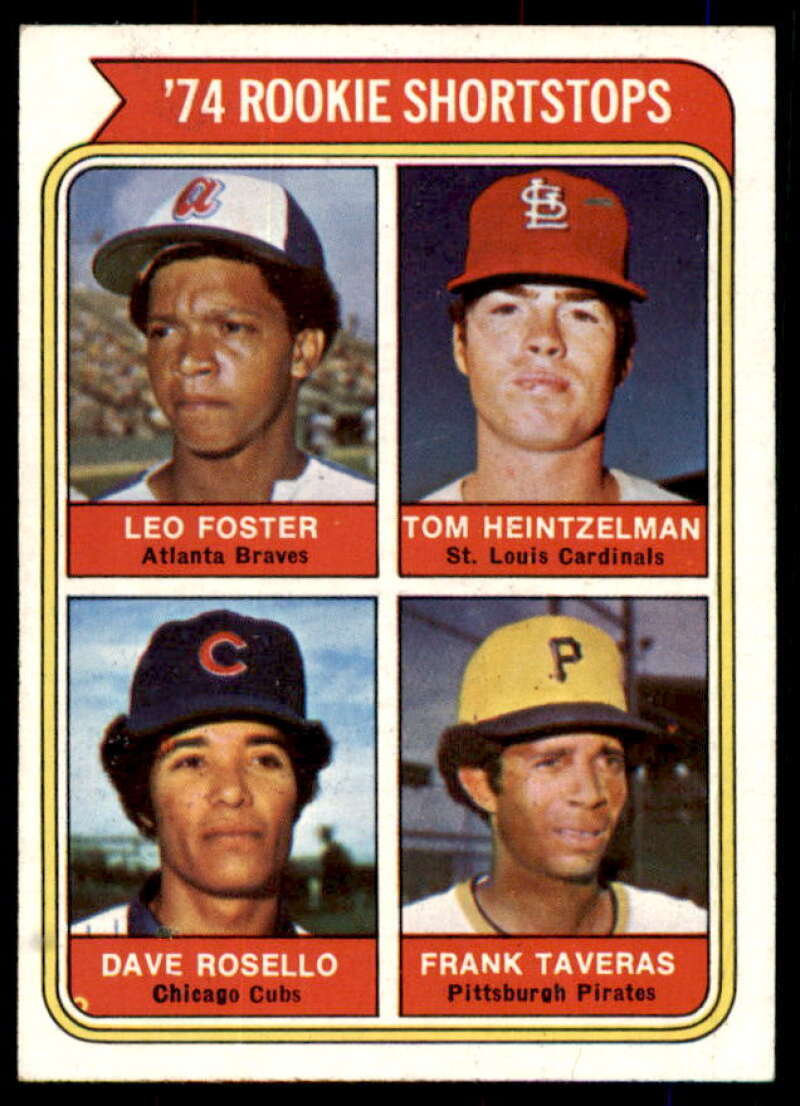 Rookie Shortstops/Foster RC/Heintzelman RC/Rosello RC/Taveras 1974 Topps #607  Image 1