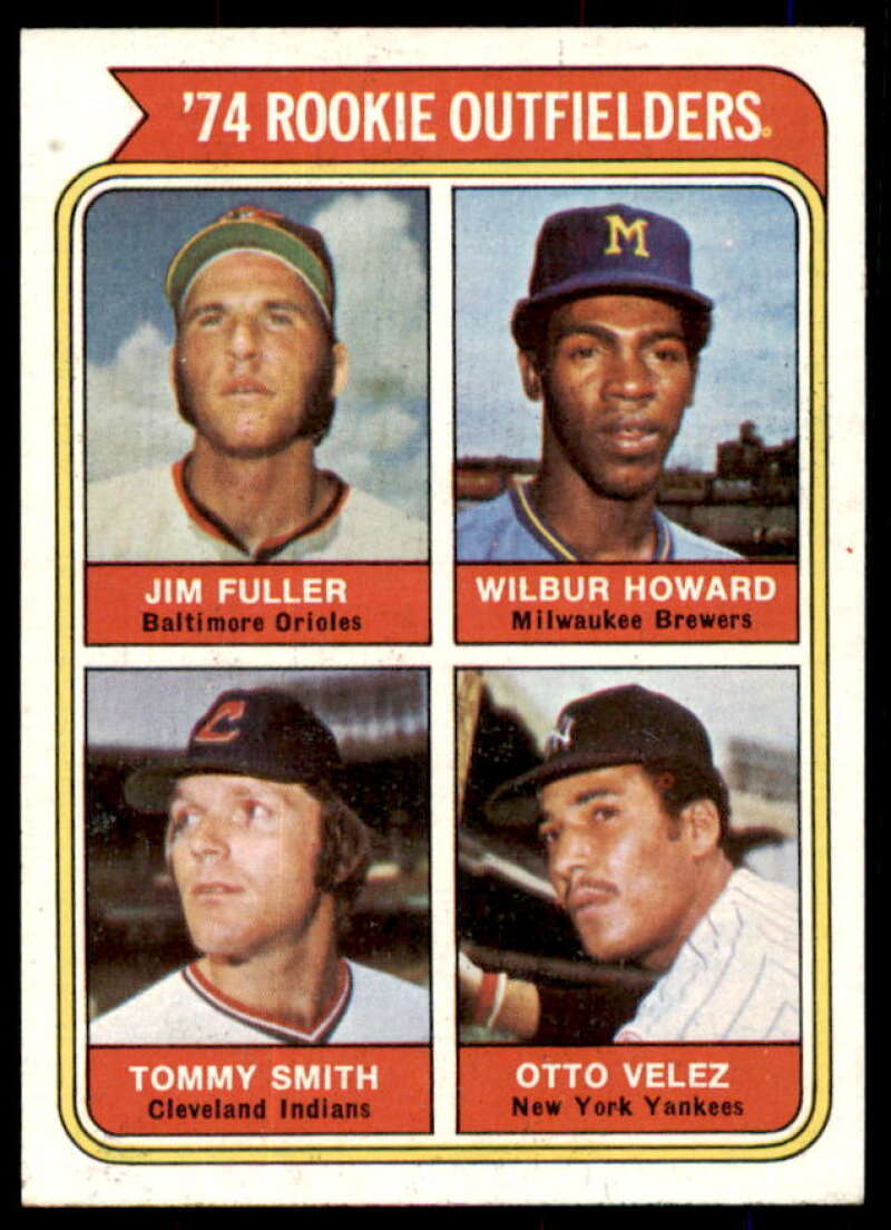 Rookie Outfielders/Jim Fuller RC/Howard RC/Smith RC/Velez RC 1974 Topps #606  Image 1