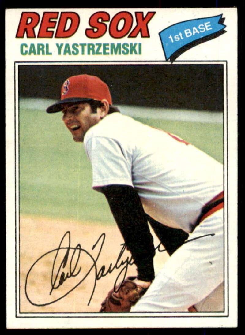 Carl Yastrzemski Card 1977 Topps #480  Image 1