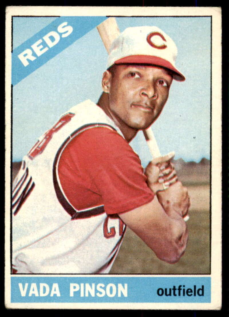 Vada Pinson Card 1966 Topps #180  Image 1