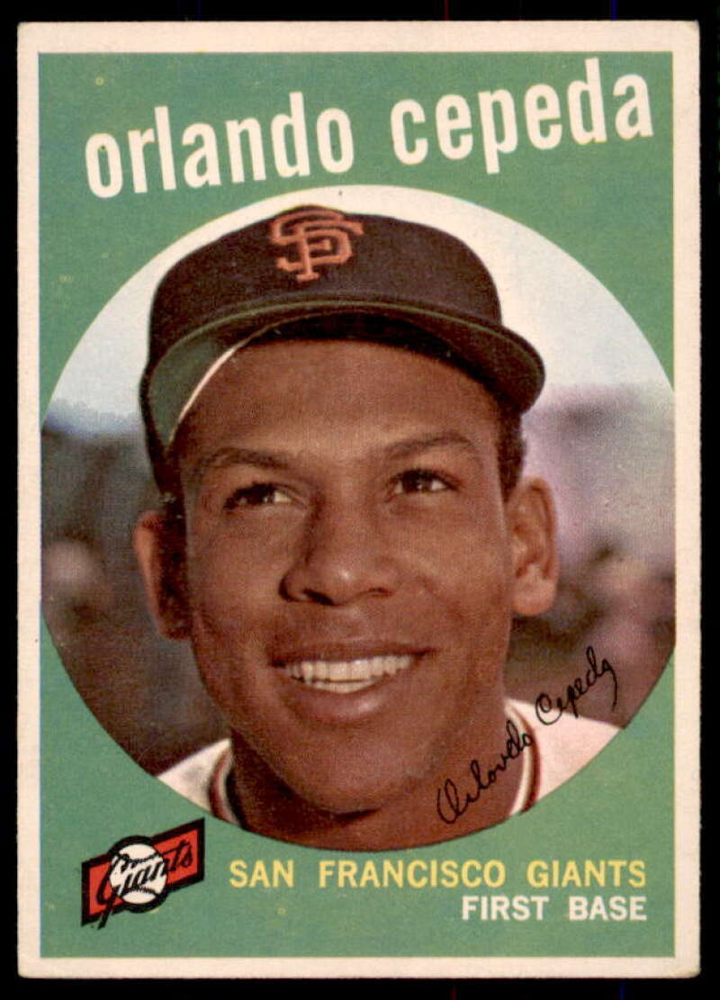 Orlando Cepeda Card 1959 Topps #390  Image 1