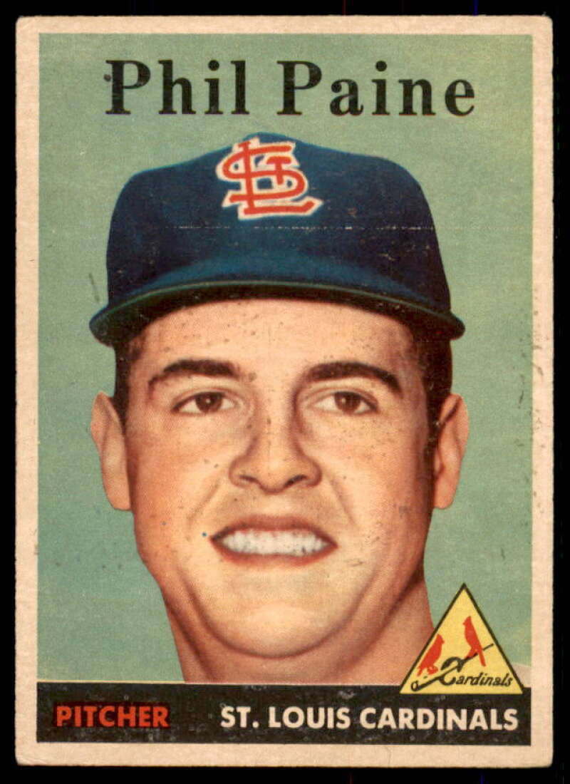 Phil Paine Rookie Card 1958 Topps #442  Image 1