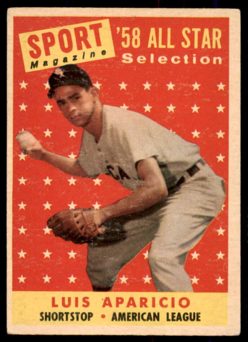 Luis Aparicio AS Card 1958 Topps #483  Image 1