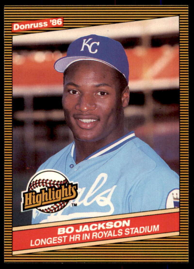 Bo Jackson Rookie Card 1986 Donruss Highlights #43  Image 1