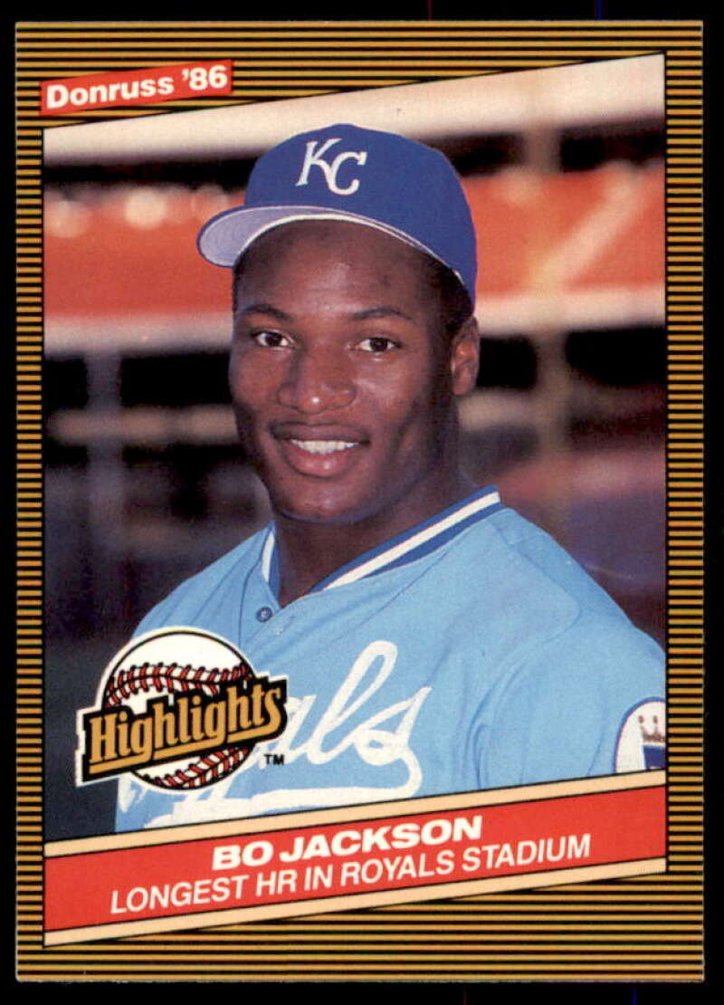 Bo Jackson Rookie Card 1986 Donruss Highlights #43  Image 1