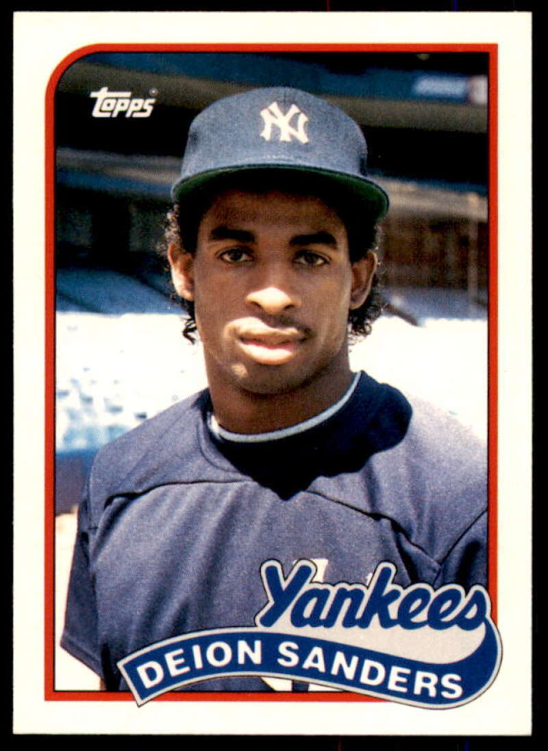 Deion Sanders Baseball Rookie Card 1989 Topps Traded #110T  Image 1