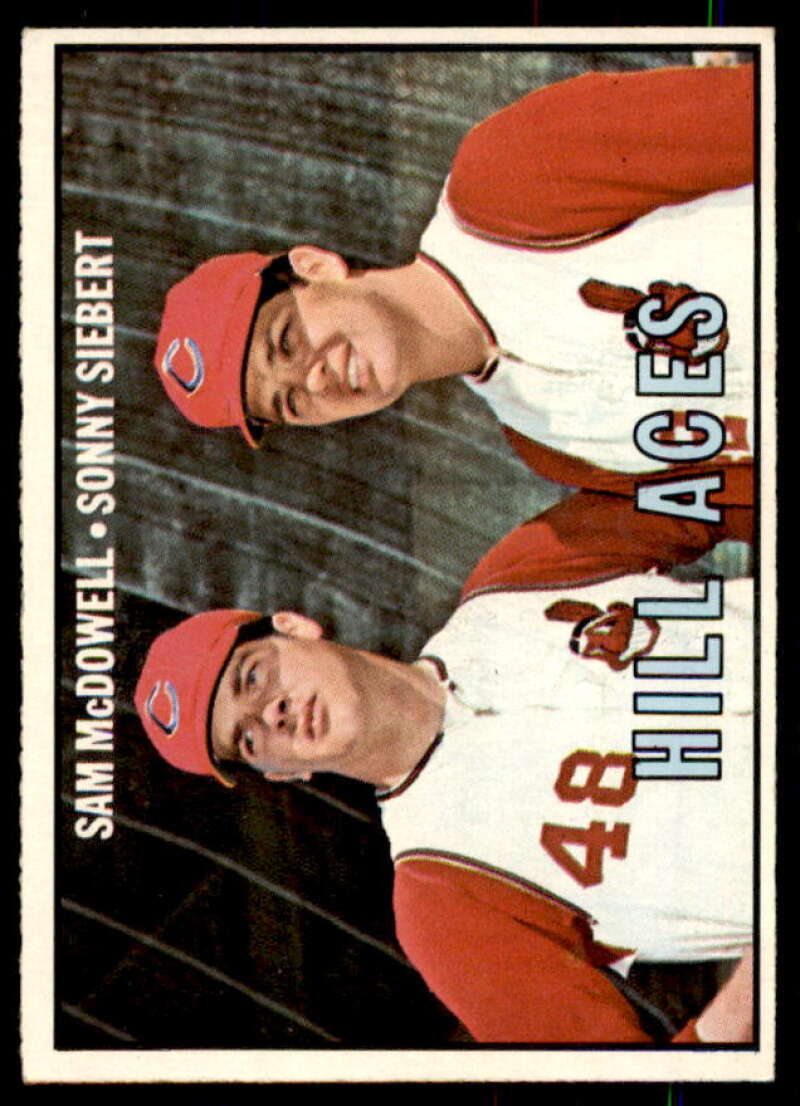 Hill Aces/Sam McDowell/Sonny Siebert Card 1967 Topps #463  Image 1