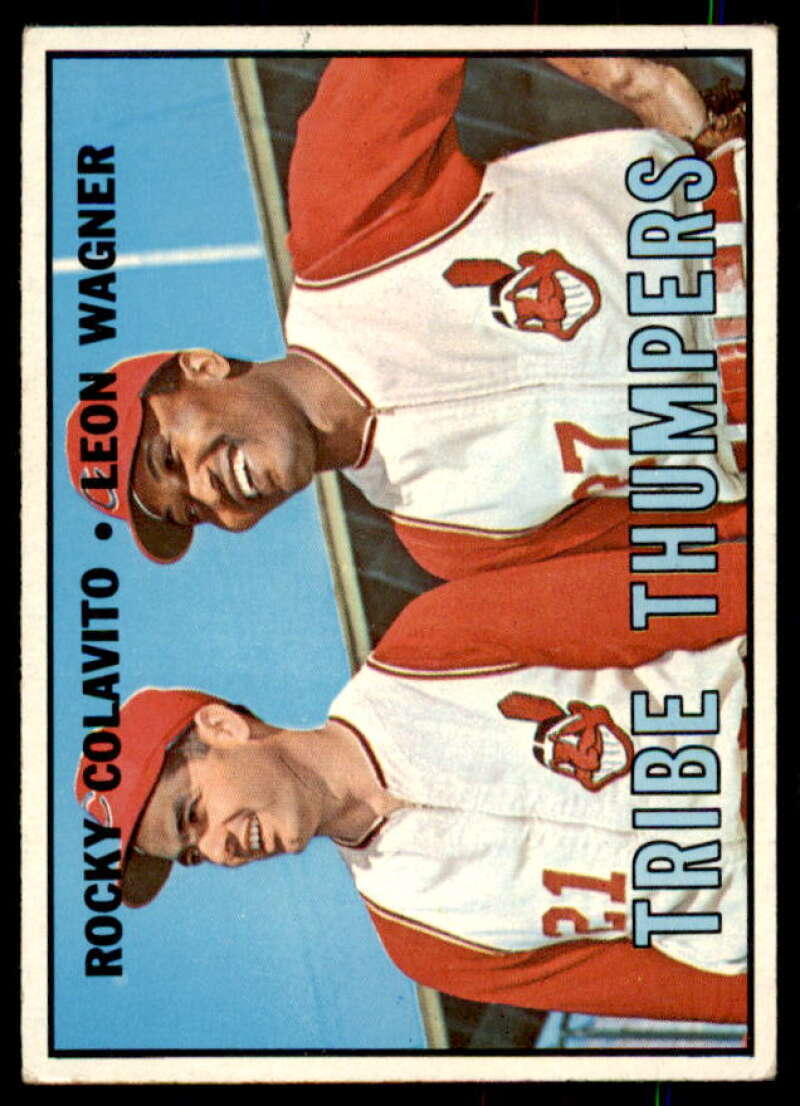 Tribe Thumpers/Rocky Colavito/Leon Wagner Card 1967 Topps #109  Image 1