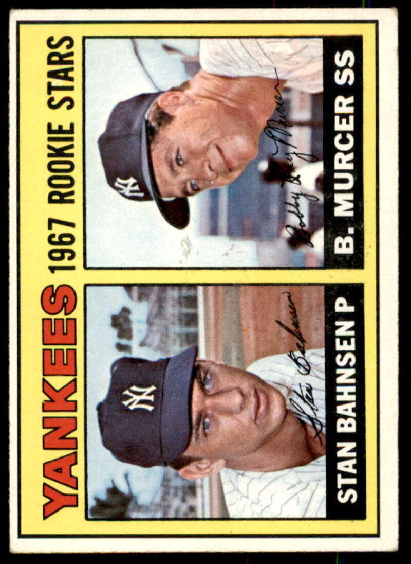 Rookie Stars/Stan Bahnsen RC/Bobby Murcer Card 1967 Topps #93  Image 1