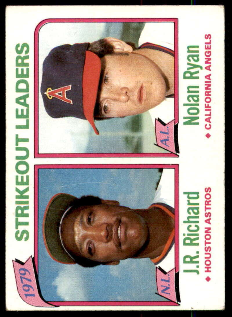 Strikeout Leaders/J.R. Richard/Nolan Ryan Card 1980 Topps #206  Image 1