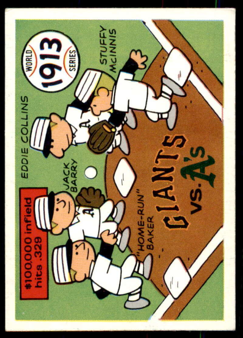 1913 A's/Giants Card 1970 Fleer Laughlin World Series Blue Backs #10  Image 1