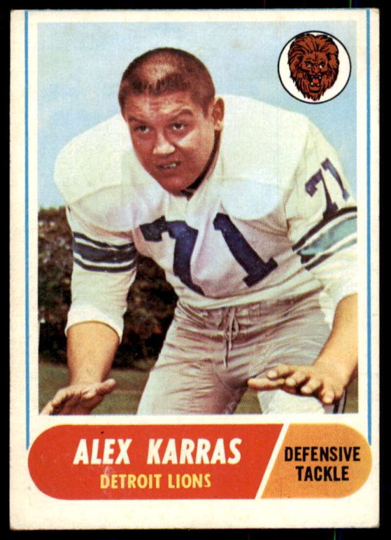 Alex Karras Card 1968 Topps #130  Image 1