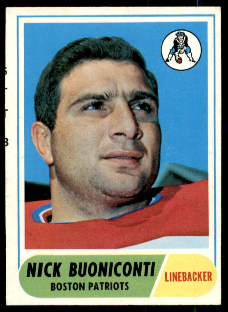 Nick Buoniconti Card 1968 Topps #124  Image 1