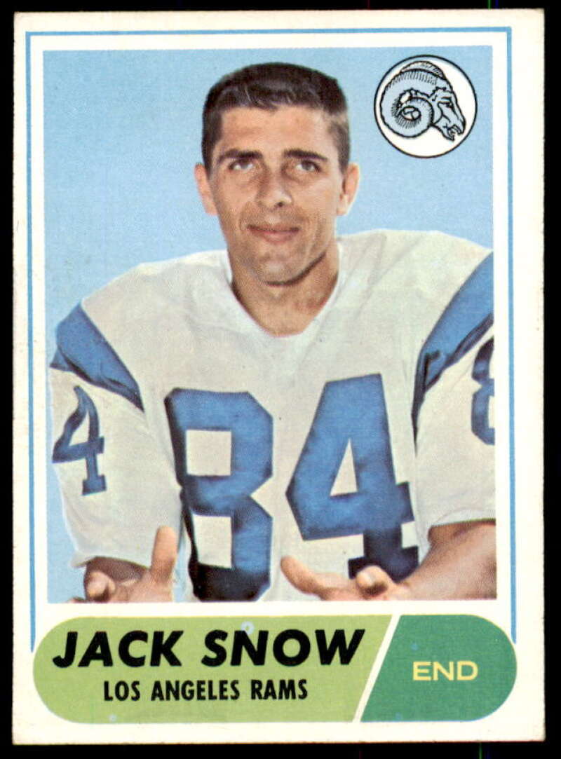 Jack Snow Rookie Card 1968 Topps #184  Image 1