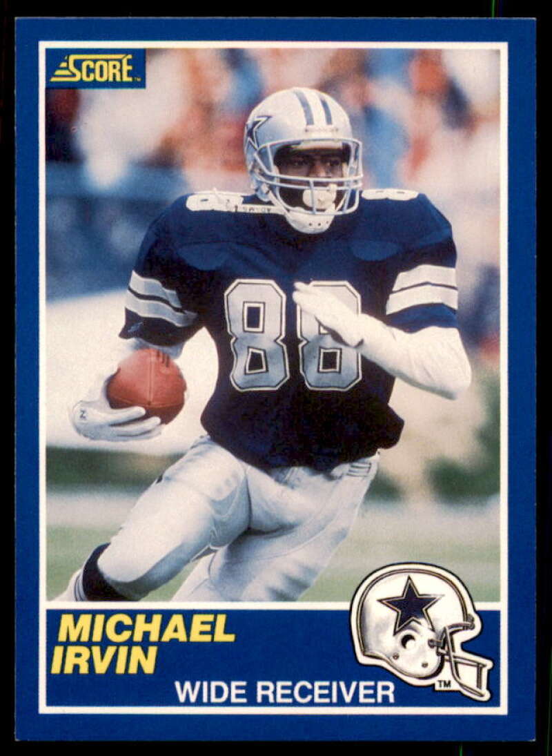 Michael Irvin RC Card 1989 Score #18  Image 1