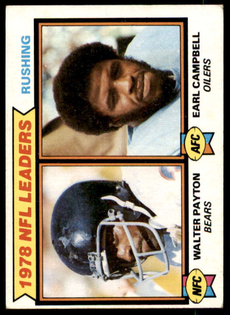 Rushing Leaders/Earl Campbell Rookie /Walter Payton Card 1979 Topps #3  Image 1