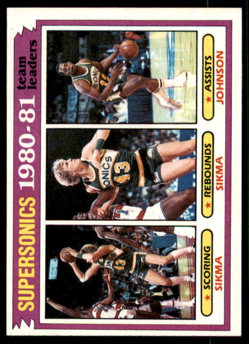 Jack Sikma/Jack Sikma/Vinnie Johnson TL Card 1981-82 Topps #64  Image 1