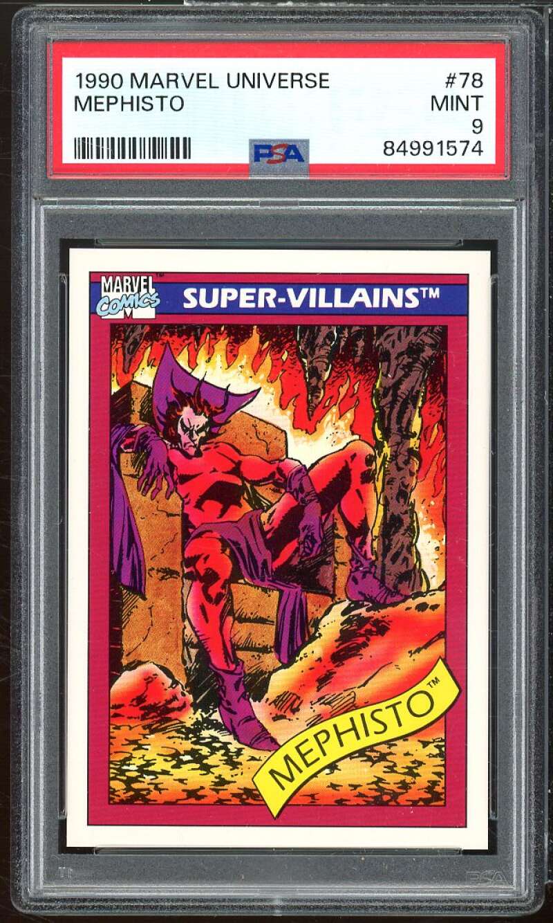 Mephisto Card 1990 Marvel Universe #78 PSA 9 Image 1