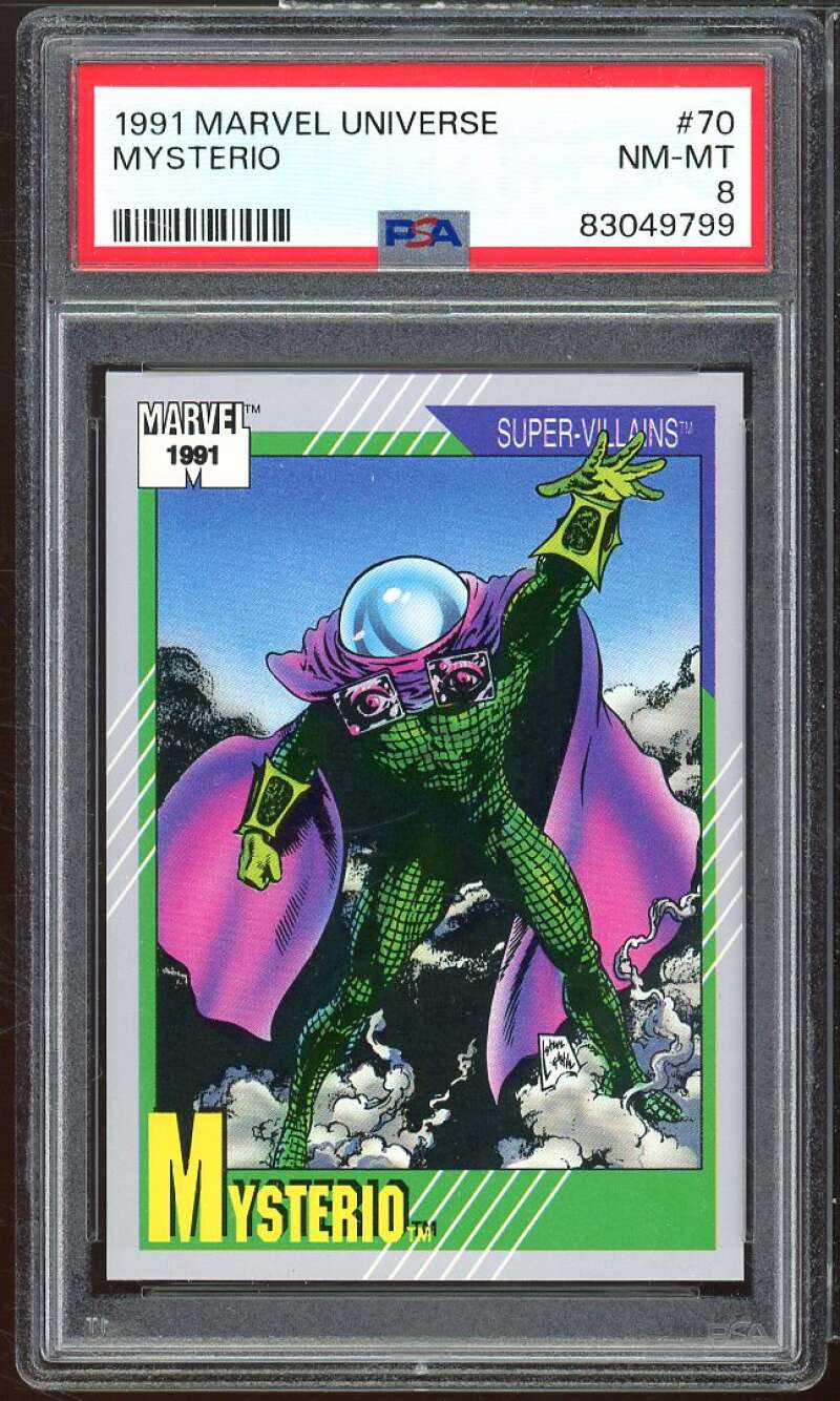 Mysterio Card 1991 Marvel Universe #70 PSA 8 Image 1