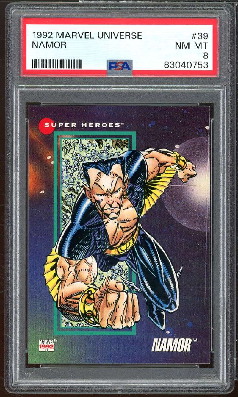 Namor Card 1992 Marvel Universe #38 PSA 8 Image 1