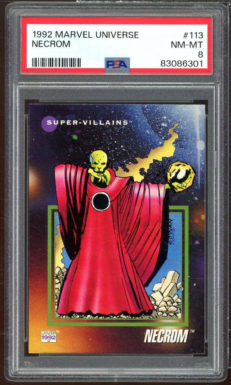 Necrom Card 1992 Marvel Universe #113 PSA 8 Image 1