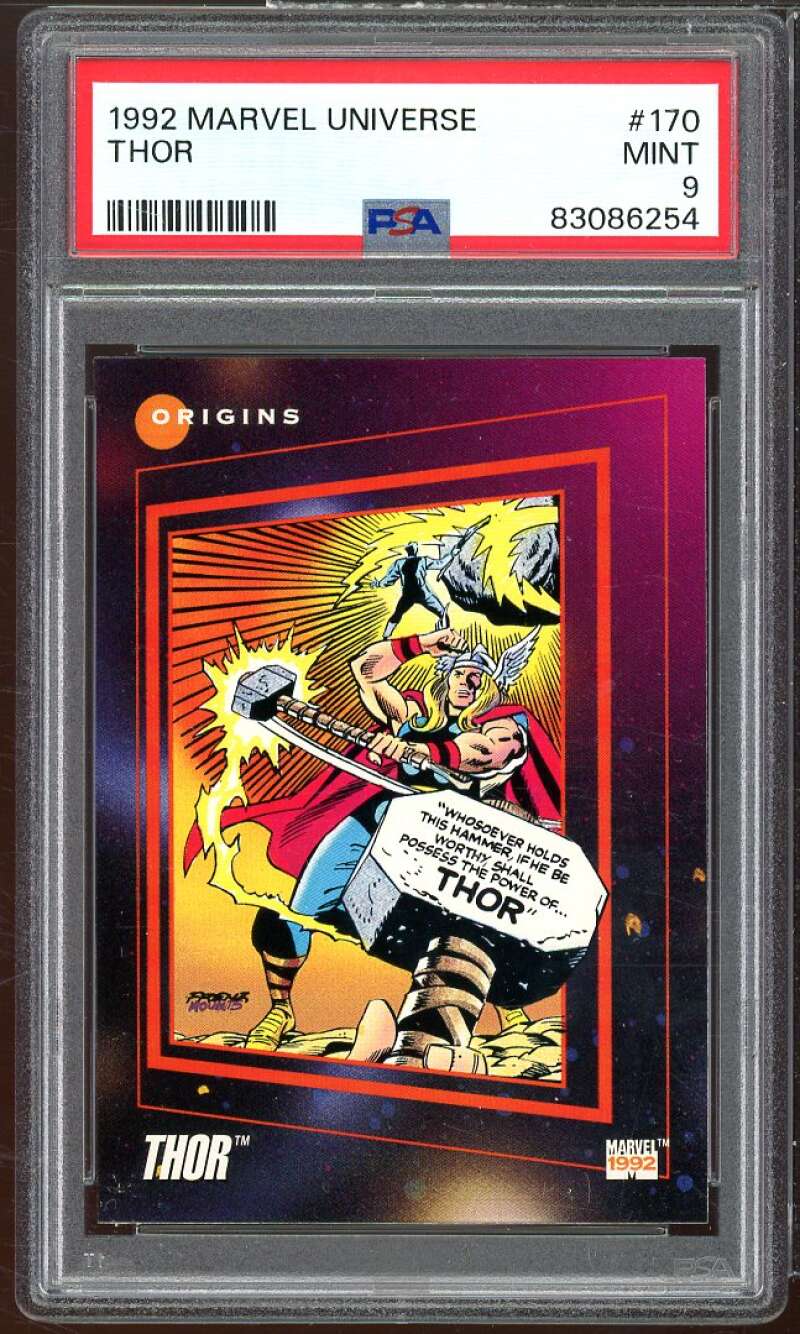 Thor Card 1992 Marvel Universe #170 PSA 9 Image 1