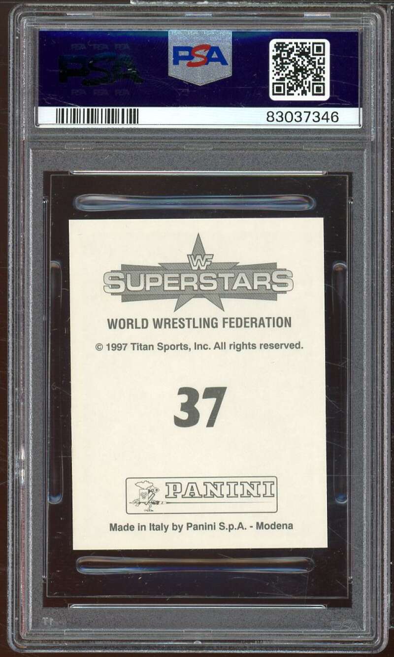 Sycho Sid/Sean Michaels Card 1997 Panini WWF Superstars Stickers #37 PSA 8 Image 2