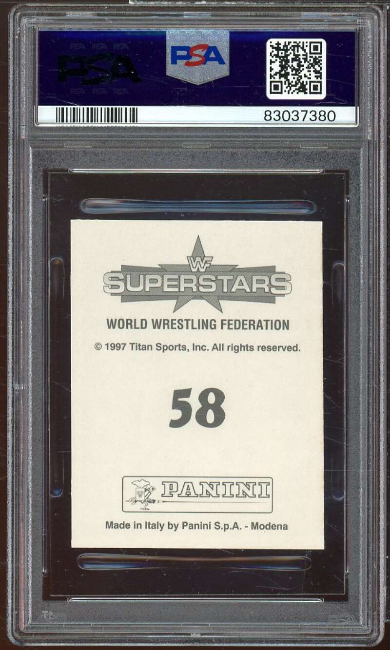 Goldust Card 1997 Panini WWF Superstars Stickers #58 PSA 8 Image 2