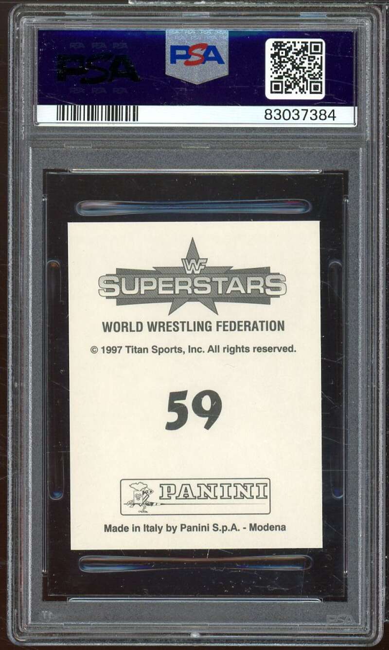 Goldust/Marlena Card 1997 Panini WWF Superstars Stickers #59 PSA 8 Image 2
