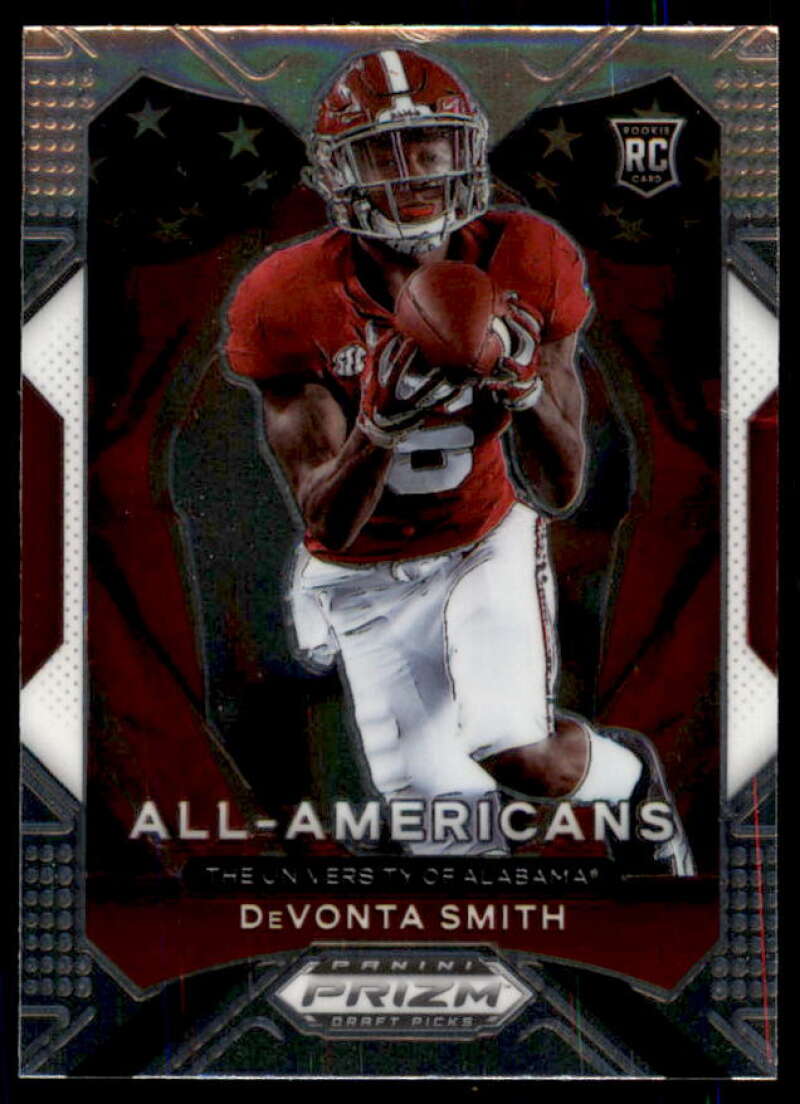 DeVonta Smith AA Rookie Card 2021 Panini Prizm Draft Picks #186  Image 1