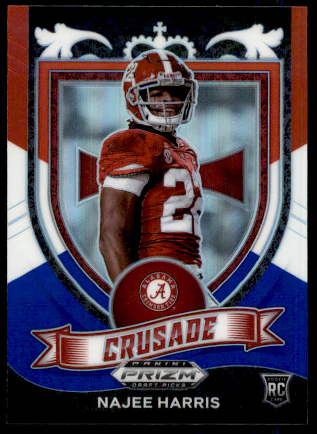 Najee Harris Rookie 2021 Panini Prizm Draft Picks Prizm Red White and Blue #172  Image 1