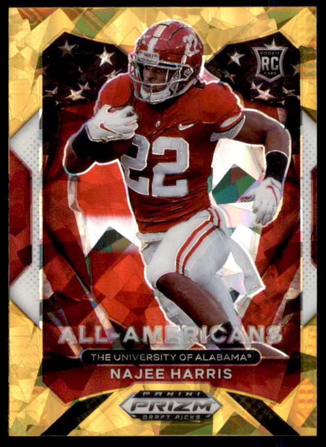 Najee Harris Rookie Card 2021 Panini Prizm Draft Picks Prizms Gold Ice #172  Image 1