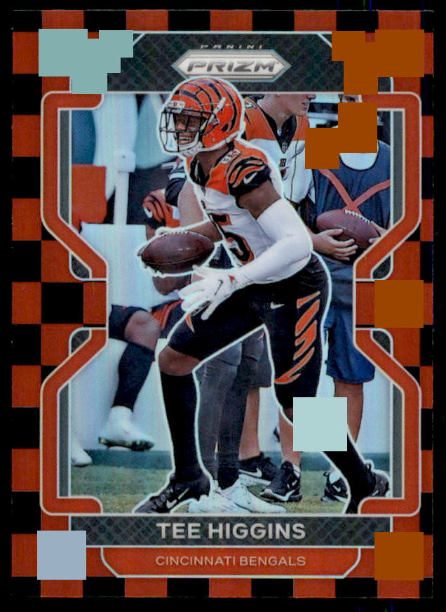 Tee Higgins Card 2021 Panini Prizm Prizms Black and Red Checker #271  Image 1