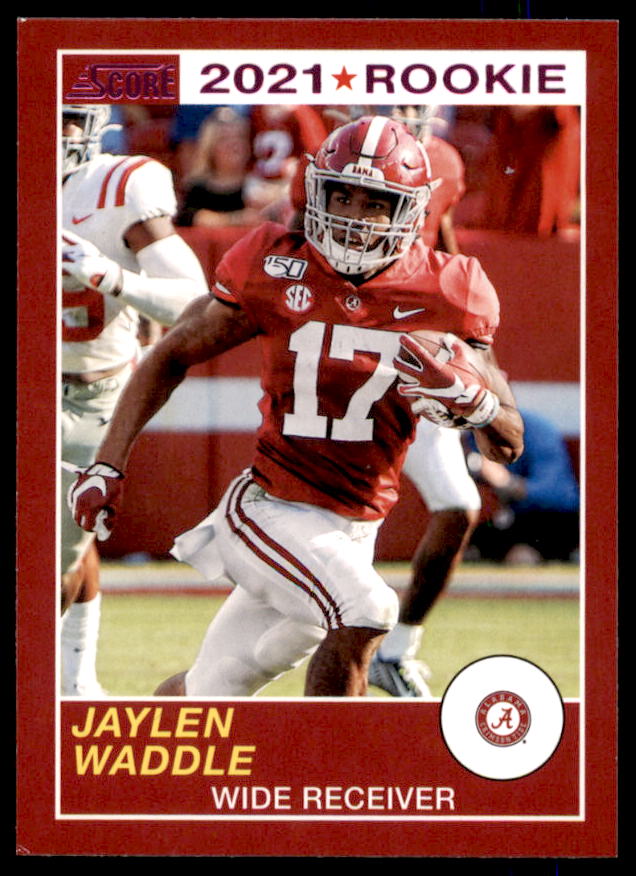 Jaylen Waddle Rookie Card 2021 Panini Chronicles Draft Picks Score Retro #64  Image 1