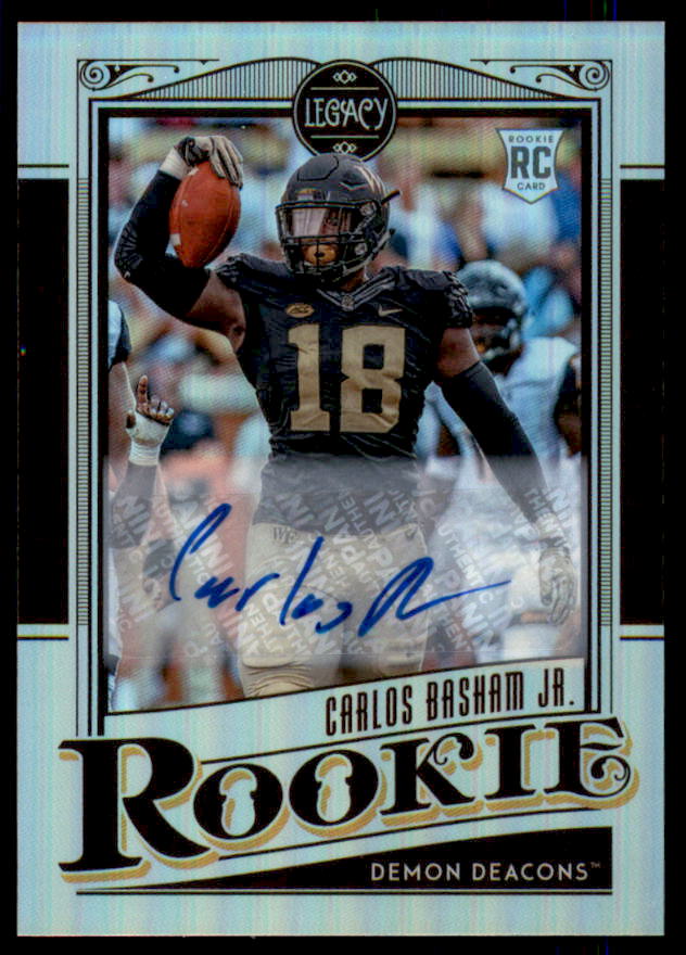 Carlos Boogie Basham Rookie 2021 Panini Legacy Rookies Premium Penmanship #185  Image 1
