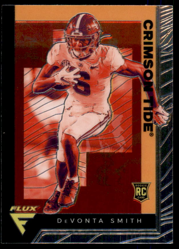 DeVonta Smith Rookie Card 2021 Panini Chronicles Draft Picks Flux Orange #237  Image 1