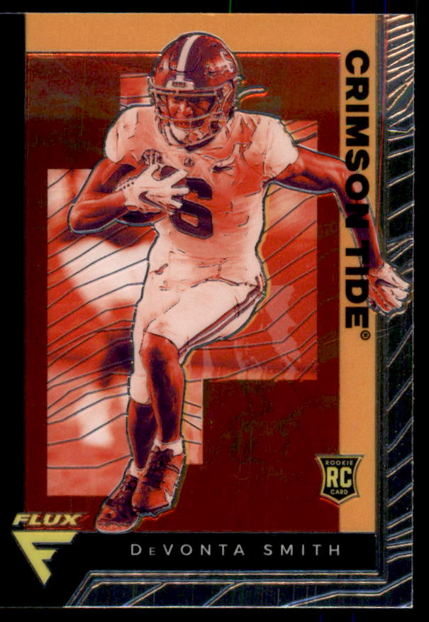 DeVonta Smith Rookie Card 2021 Panini Chronicles Draft Picks Flux Orange #237  Image 1