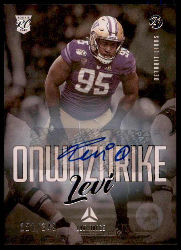 Levi Onwuzurike Rookie Card 2021 Panini Luminance Autographs #138  Image 1