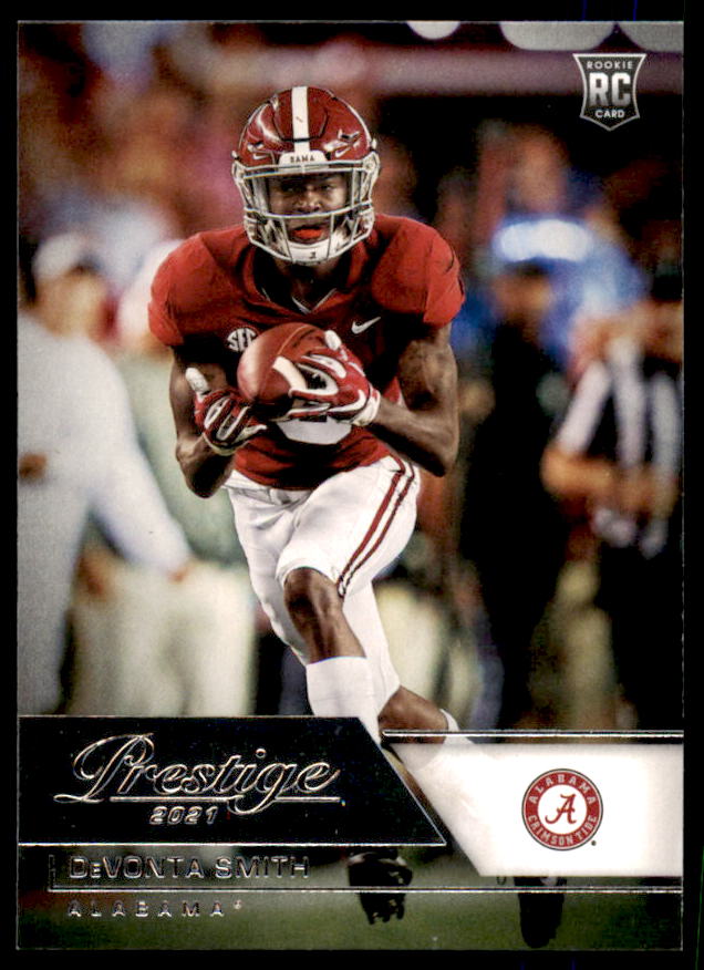 DeVonta Smith Rookie Card 2021 Panini Chronicles Draft Picks Prestige #84  Image 1