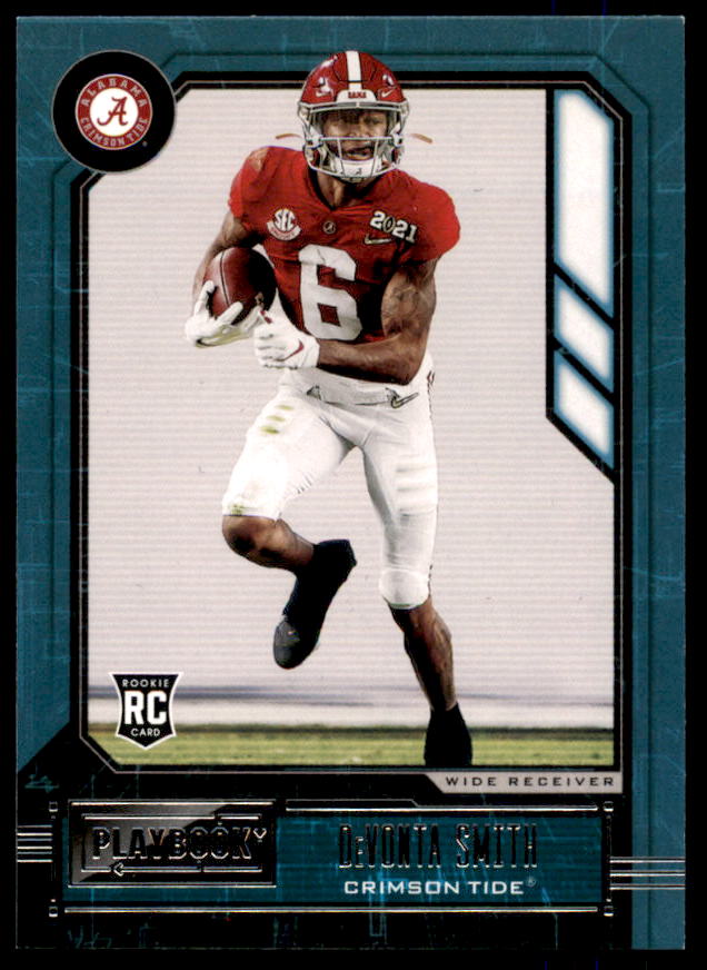DeVonta Smith Rookie Card 2021 Panini Chronicles Draft Picks Playbook #337  Image 1