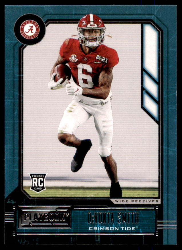 DeVonta Smith Rookie Card 2021 Panini Chronicles Draft Picks Playbook #337  Image 1