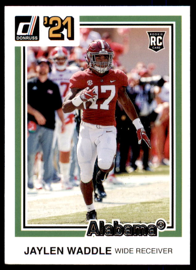 Jaylen Waddle Rookie Card 2021 Panini Chronicles Draft Picks Donruss Retro #38  Image 1