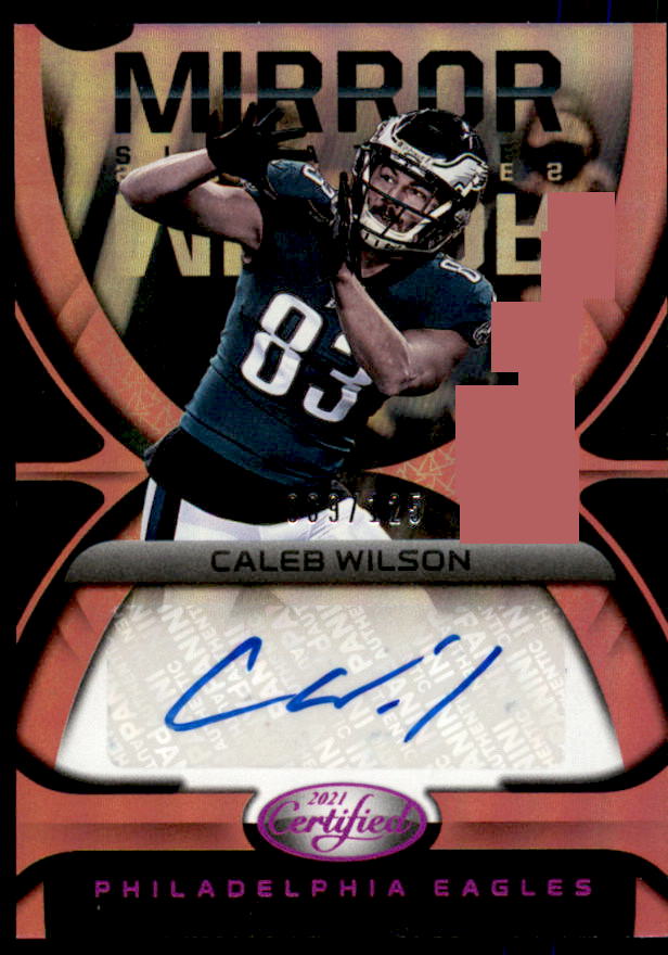 Caleb Wilson Card 2021 Certified Mirror Signatures Pink #28  Image 1