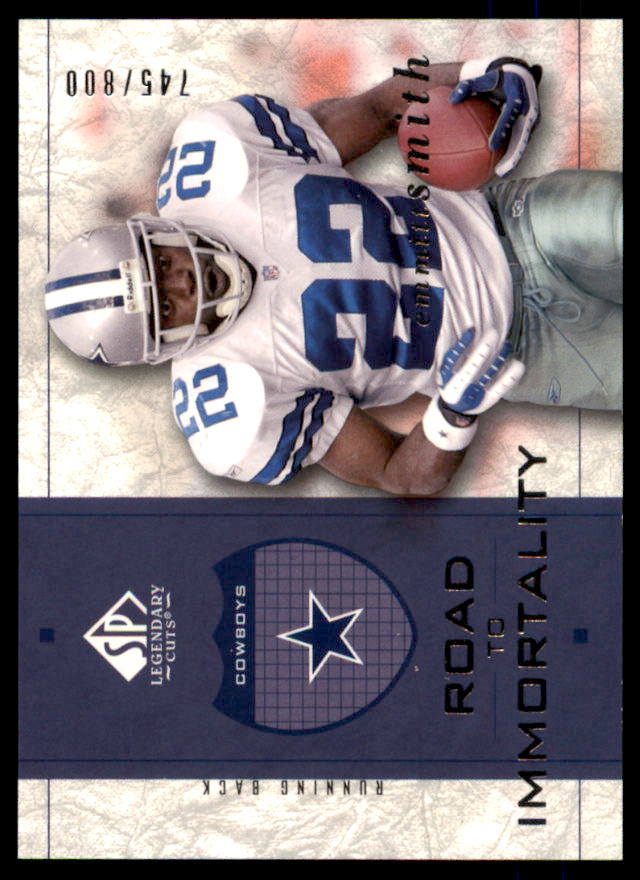 Emmitt Smith RI Card 2002 SP Legendary Cuts #111  Image 1